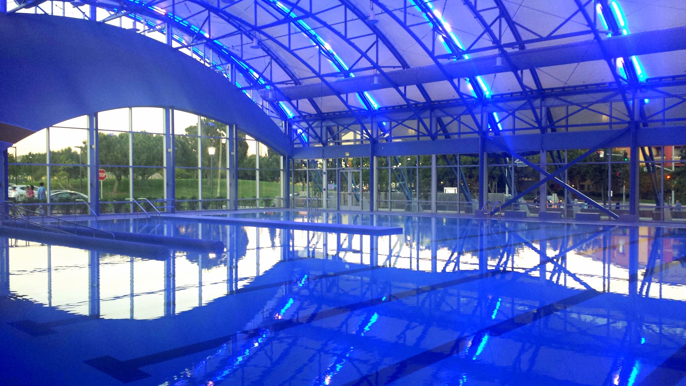 The Wave Natatorium at Night